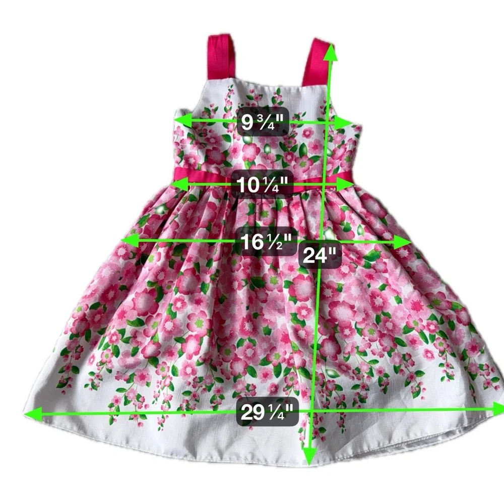 Elegant Pink Floral Kids‎ Dress